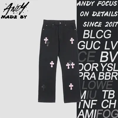 💰(270CNY) Denim jeans with a Sanskrit cross patch on the back Item ID:210296