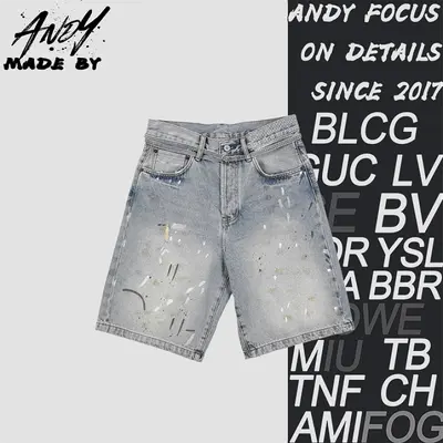 💰(280CNY) Ink-splattered cowboy shorts Item ID:210301