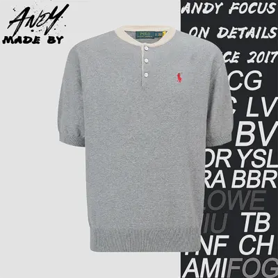 💰(210CNY)Henley Collar Embroidered Logo Knit Sweater Iem ID:111150-S
