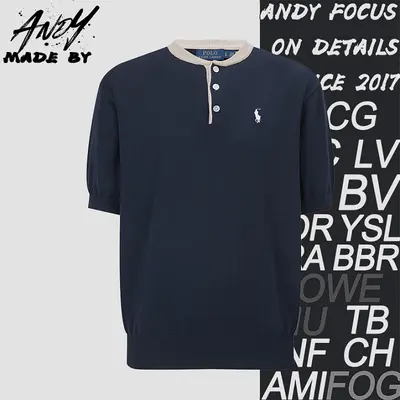 💰(210CNY)Henley Collar Embroidered Logo Knit Sweater Iem ID:111151-S