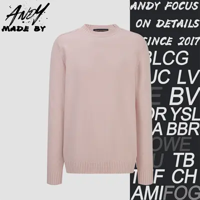 💰(320CNY)Solid Color Knit Sweater with Leather Label at the Back Neck Iem ID:111187-S