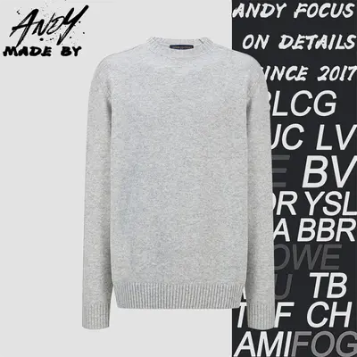 💰( 320CNY)Solid Color Knit Sweater with Leather Label at the Back Neck Iem ID:111188-S