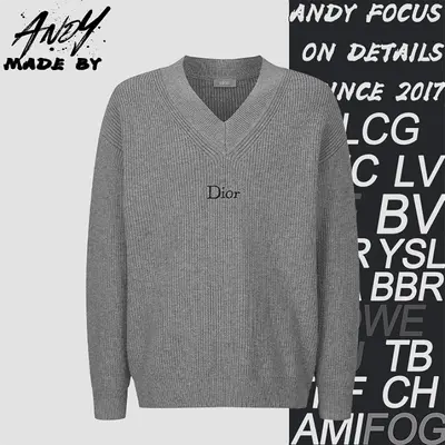 💰(290CNY)Embroidered V-Neck Wool Knit Sweater Iem ID:111192-S