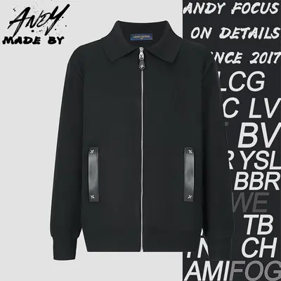 💰(360CNY)Leather Knit Wool Zip-Up Cardigan Iem ID:111193-S