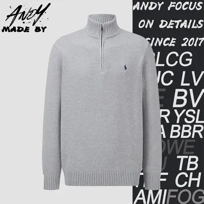 💰( 280CNY)Half-Zip Logo Knit Sweater Iem ID:111197-S