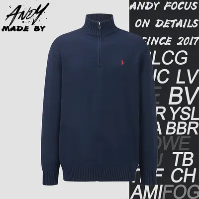 💰( 280CNY)Half-Zip Logo Knit Sweater Iem ID:111198-S