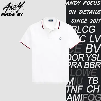 💰(200CNY) Red and white trim jacquard collar polo short sleeve Item ID:111134