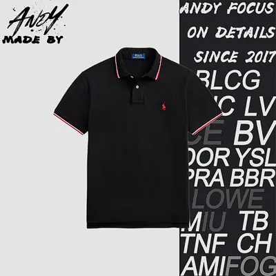 💰(200CNY) Red and white trim jacquard collar polo short sleeve Item ID:111135