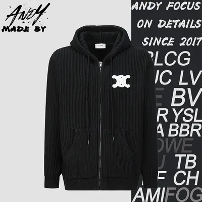💰(350CNY)Embroidered Logo Knit Hoodie Iem ID:111221-S
