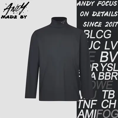 💰(200CNY)Triangle Leather Logo Turtleneck Sweater Iem ID:111238-S