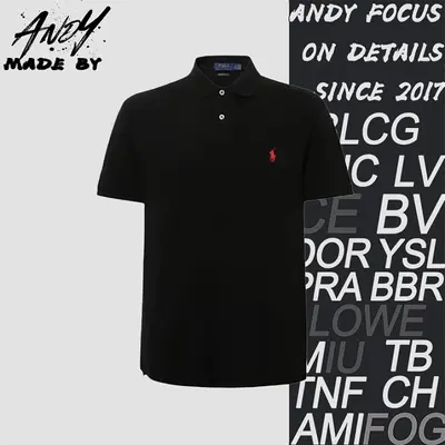💰($27≈190CNY) RL 25ss pony logo embroidered polo short sleeves-RN41381 black Item ID:111262