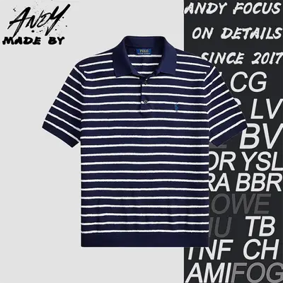 💰(220CNY) Linen striped polo shirt Item ID:110567