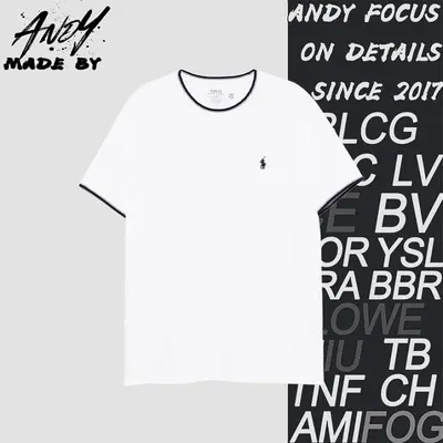 💰(180CNY) Piqué round neck color-blocked short-sleeved shirt: Item ID:110609