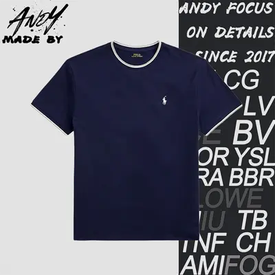 💰(180CNY) Piqué round neck color-blocked short-sleeved shirt: Item ID:110611