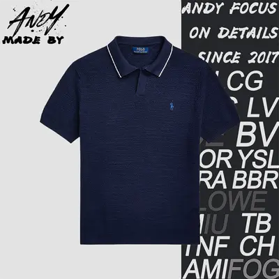 💰(230CNY) Ruff Linen Polo Shirt with Seagull Collar Item ID:110683