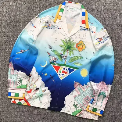¥116 CASABLANCA SHIRT 211051139(im 170cm 55kg i wear size L in the phot)