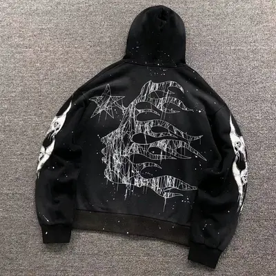 ￥258 HELLSTAR HOODIE 412183972（im 170cm 55kg i wear size M in the phot）
