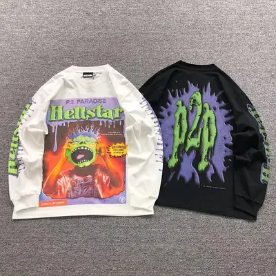 ¥115 HELLSTAR LONG SLEEVED 412191117(im 170cm 57kg i wear size M in the phot)