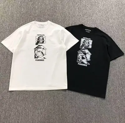 ￥108 PLEASURES T-SHIRT 412234402（im 170cm 57kg i wear size L in the phot）