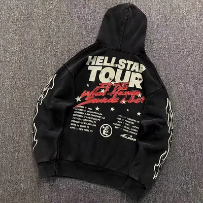 ￥168 HELLSTAR HOODIE 212241317（ im 170cm 57kg i wear size S in the phot）