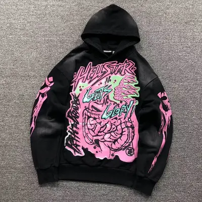￥165 HELLSTAR HOODIE 212240717（im 170cm 57kg i wear size S in the phot）