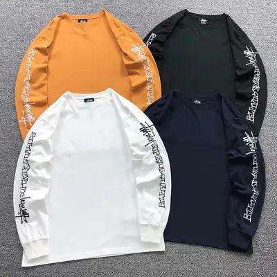 ¥108 STUSSY LONG SLEEVED 31141402(im 170cm 57kg i wear size M in the phot)