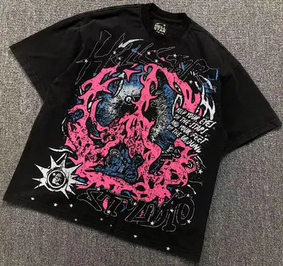 ¥105 HELLSTAR T-SHIRT 411100917(im 170cm 55kg i wear size M in the phot)