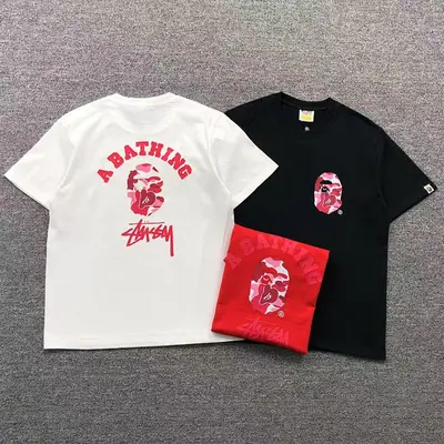 ¥79 BAPE STUSSY T-SHIRT 411182942(im 170cm 57kg i wear size S in the phot)