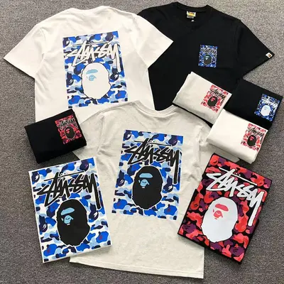 ¥79 BAPE STUSSY T-SHIRT 411183542(im 170cm 57kg i wear size S in the phot)