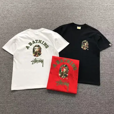 ¥78 BAPE STUSSY T-SHIRT 411182442(im 170cm 57kg i wear size S in the phot)