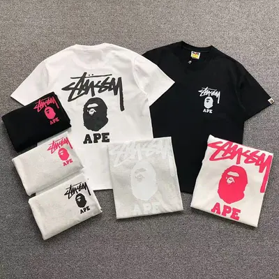 ¥79 BAPE STUSSY T-SHIRT 411182242(im 170cm 57kg i wear size S in the phot)