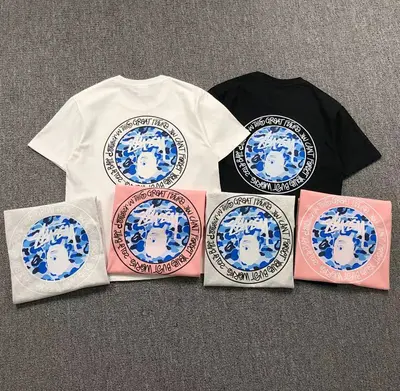￥78 BAPE STUSSY T-SHIRT 411181642（im 170cm 57kg i wear size S in the phot）