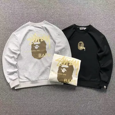 ￥125 BAPE STUSSY HOODIE 4111281117（im 170cm 55kg i wear size S in the phot）