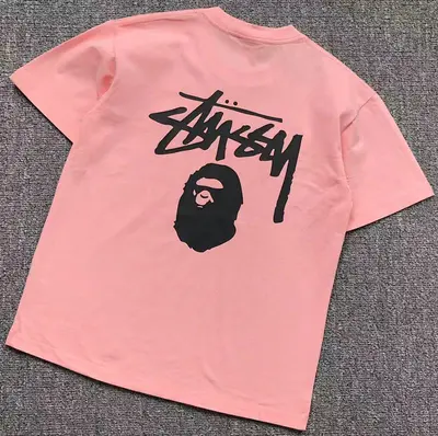 ¥78 BAPE STUSSY T-SHIRT 1102091142(im 170cm 55kg i wear size S in the phot)