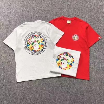 ¥78 BAPE STUSSY T-SHIRT 1102090842(im 170cm 55kg i wear size S in the phot)