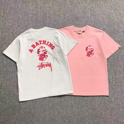 ¥78 BAPE STUSSY T-SHIRT 1102090742(im 170cm 55kg i wear size S in the phot)