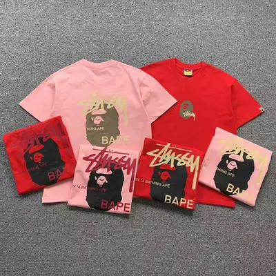 ¥78 BAPE STUSSY T-SHIRT 1102101142(im 170cm 57kg i wear size S in the phot)
