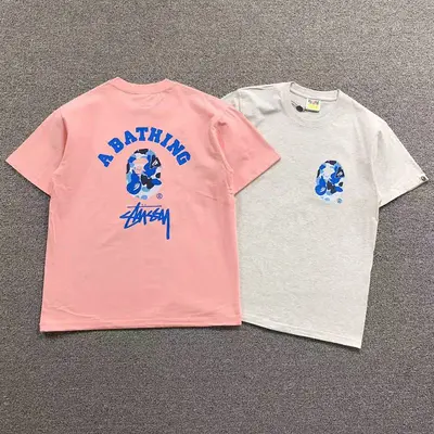 ¥78 BAPE STUSSY T-SHIRT 1102101042(im 170cm 57kg i wear size S in the phot)