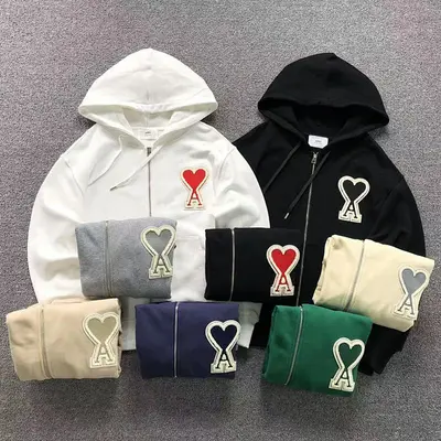 ￥128 AMI HOODIE 503210188（im 170cm 60kg i wear size S in the phot）