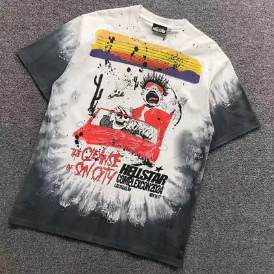 ￥138 HELLSTAR T-SHIRT 3103270772（im 170cm 60kg i wear size M in the phot)