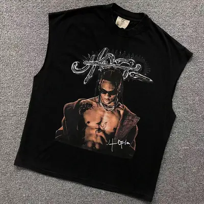￥108 VINTAGE TRAVIS SCOTT VEST 504051717（im 170cm 55kg i wear size M in the phot）
