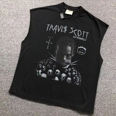 ￥108 VINTAGE TRAVIS SCOTT VEST 504051317（im 170cm 60kg i wear size M in the phot）