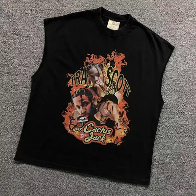 ￥108 VINTAGE TRAVIS SCOTT VEST 504051617（im 170cm 60kg i wear size M in the phot）