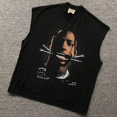 ￥108 VINTAGE TRAVIS SCOTT VEST 4104050417（im 170cm 60kg i wear size M in the phot）