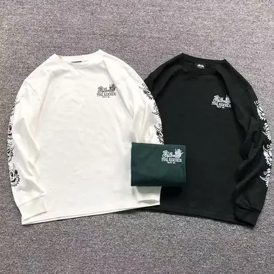 ￥108 STUSSY LONG SLEEVED 4111131102（im 170cm 60kg i wear size M in the phot）