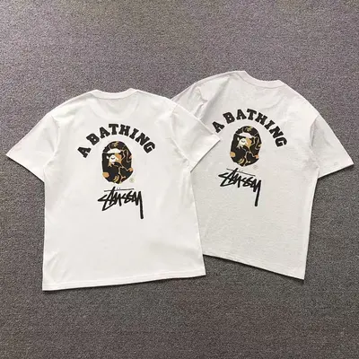 ¥85 STUSSY BAPE T-SHIRT 3104111731(im 170cm 60kg i wear size M in the phot)