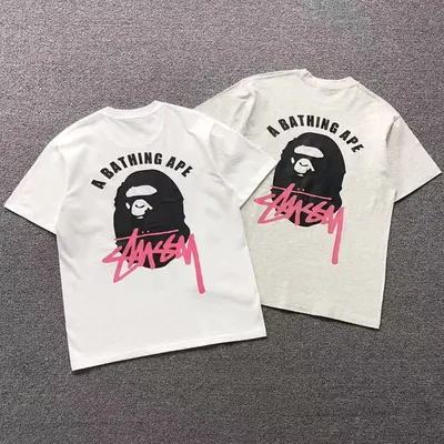 ¥85 STUSSY BAPE T-SHIRT 3104151931(im 170cm 60kg i wear size S in the phot)