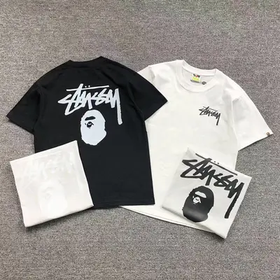 ¥85 BAPE STUSSY T-SHIRT 4105172198(im 170cm 60kg i wear size S in the phot)