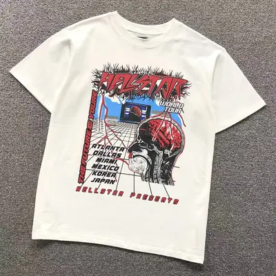 ¥85 HELLSTAR T-SHIRT 3105192296(im 170cm 60kg i wear size M in the phot)