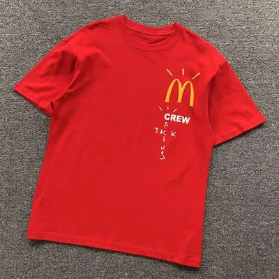 ￥78 TRAVIS SCOTT MCDONALD T-SHIRT 505210991（im 170cm 60kg i wear size S in the phot）